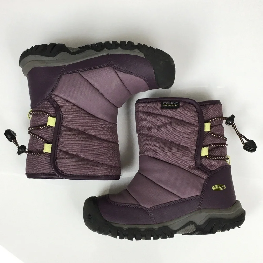 Keen Girls Purple Puffrider Keen-Dry Waterproof Insulated Winter Snow Boots Sz10 - Picture 12 of 12